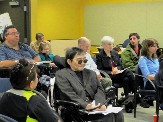 A photo of the participants sitting during the the research launch.