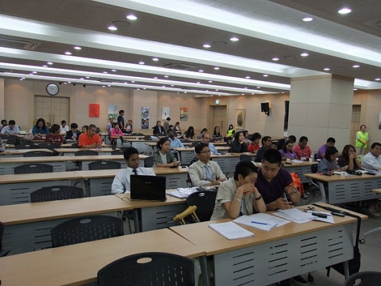 <p>
	The participants, sitting and listening to the facilitator during the Preparatory Meeting to Establish AP-DPO United.</p>
