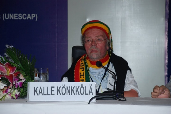 <p>
	Mr. Kalle Konkolla, of ABILIS Foundation in Finland, giving some welcome remarks to the participants during &quot;Workshop to Accelerate the Implementation of CRPD&quot;</p>
