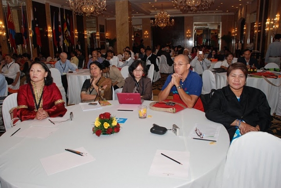 The participants in their respective tables during the workshop inside the workshop room.