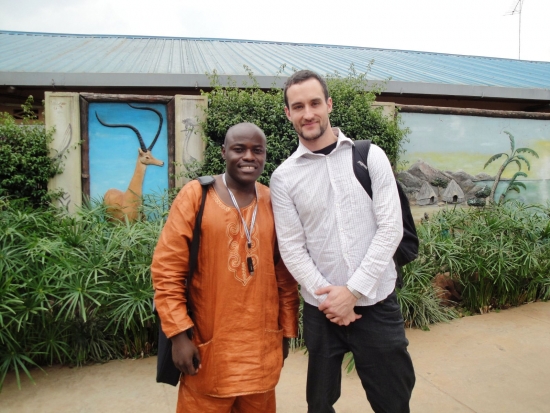 Mr. Chris and Oswald are posing a photo after the participating in the meeting aiming at finalizing the Prime Minister's Oder establishing the NCPD.