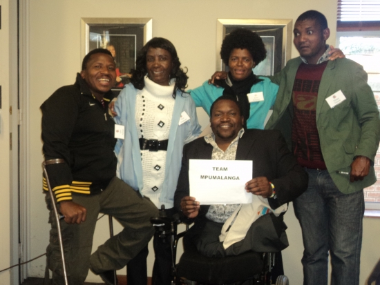 Group Photo taken in the training room by the team from Mpumalanga Province made of: Sipho Mashego, Joice Mokgope, Ethel Dibakoane, Tshepo Thibela and Sipho Innocent Nkosi who is the Provincial Site Coordinator.