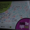 <p>
	A banner with the signatures from the participants during the workshop, part of the UNESCAP&#39;s signature campaign towards &quot;make the right real.&quot;</p>
