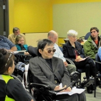 A photo of the participants sitting during the the research launch.