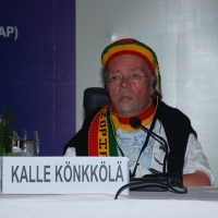 <p>
	Mr. Kalle Konkolla, of ABILIS Foundation in Finland, giving some welcome remarks to the participants during &quot;Workshop to Accelerate the Implementation of CRPD&quot;</p>
