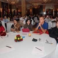 The participants in their respective tables during the workshop inside the workshop room.