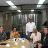 <p>Meeting with Paula Hearn, Nasreen F. Awal Mintoo, a staff member of WEAB, Abdus Sattar Dulal (BPKS) and Thomas Klassen.</p>
