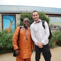 Mr. Chris and Oswald are posing a photo after the participating in the meeting aiming at finalizing the Prime Minister's Oder establishing the NCPD.