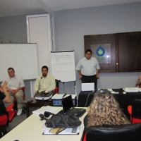 <p>
	Jose Leal and Salam Gomez during the presentation of the country report (Colombia). Salam is speaking.</p>
