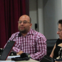 <p>
	Guillermo Pinilla and Andrea Cortes during training. Guillermo is reporting to the larger group.</p>
