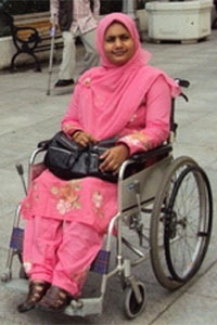 Ashrafun Nahar Misti, an Asia Pacific Disability Rights Monitoring Training workshop participant, is smiling.